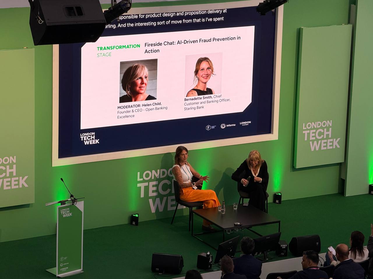 Bernadette Smith, Chief
Customer and Banking Officer at Starling Bank, talking about AI usage in fraud prevention